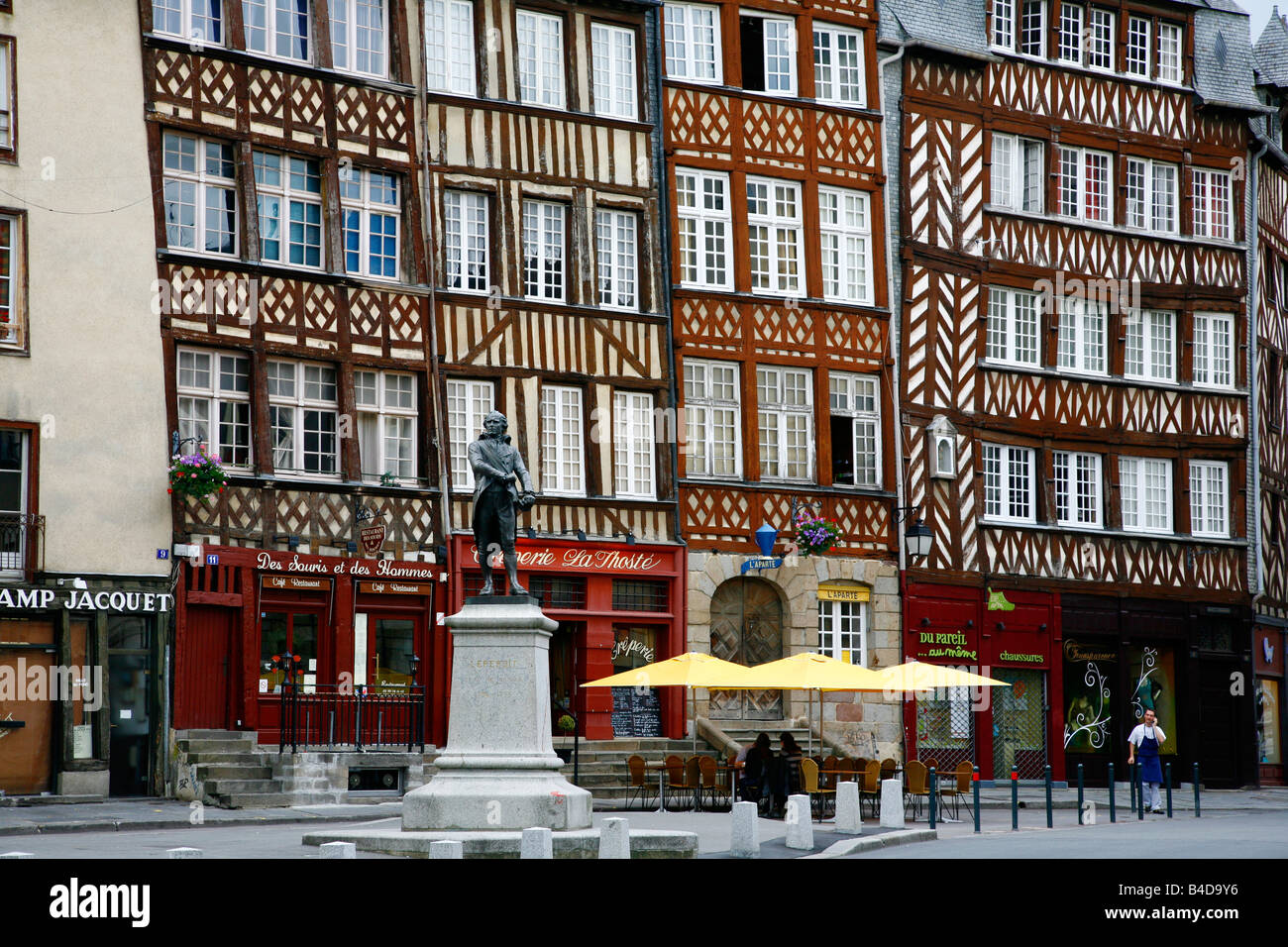 July 2008 - Place du Champ Jacquet in Rennes Brittany France Stock ...