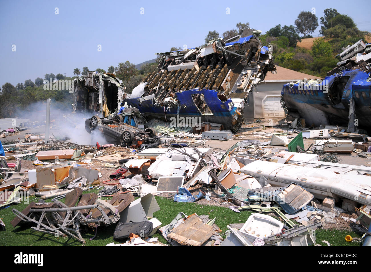 Plane crash Universal Studios Stock Photo Alamy
