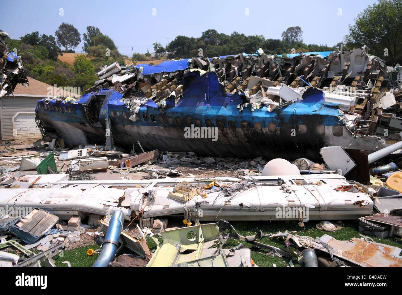 Plane crash Universal Studios Stock Photo Alamy