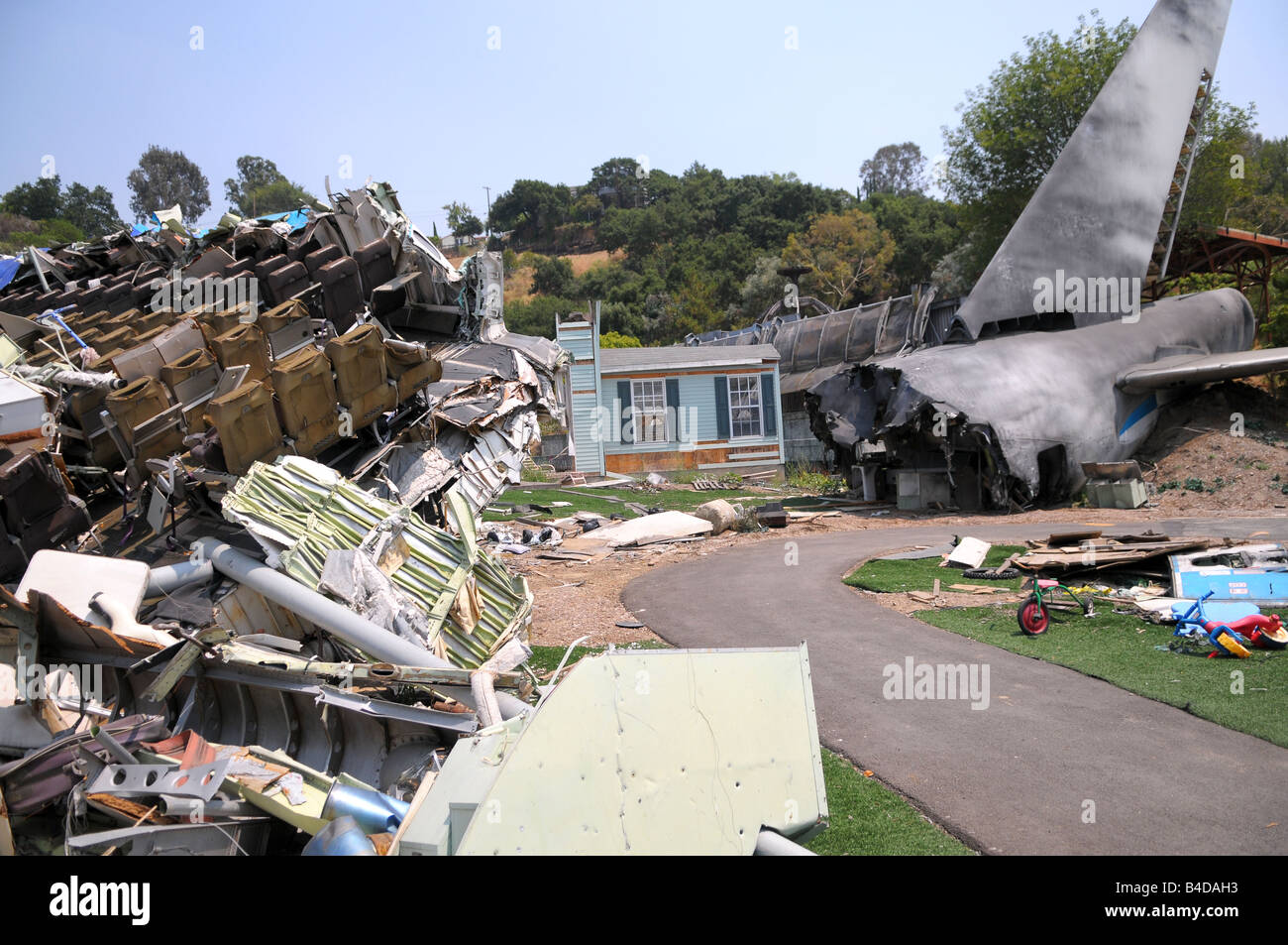 Plane crash Universal Studios Stock Photo Alamy