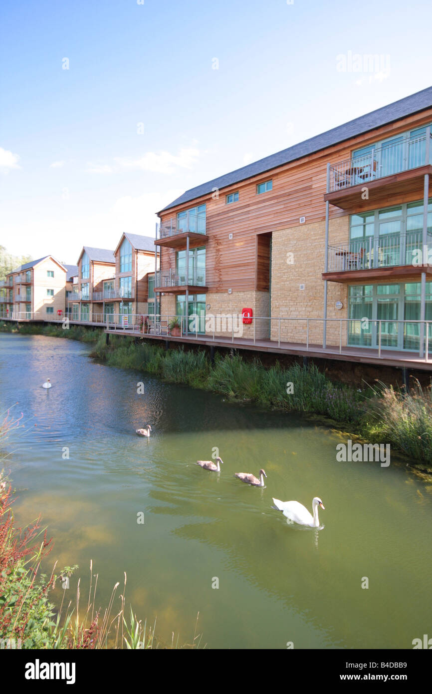 A new hotel deveopment at Cotswold Water Park Stock Photo Alamy