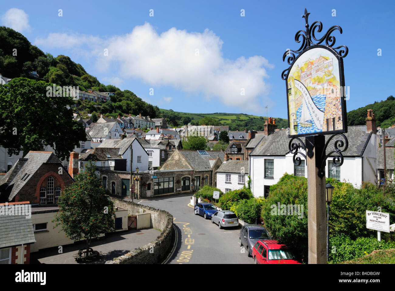 View of Lynton, North Devon, UK Stock Photo