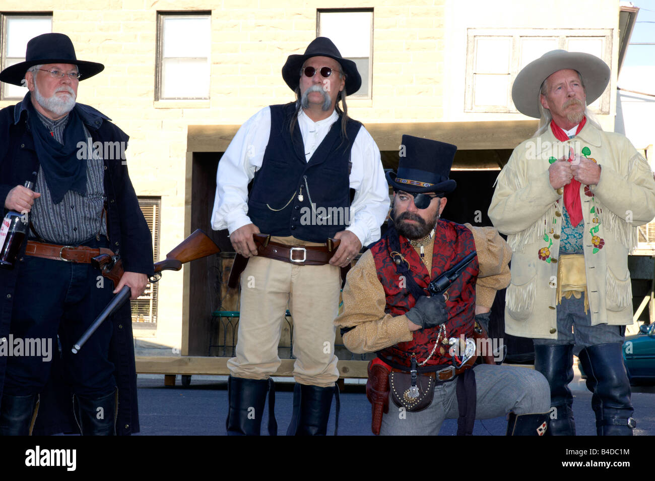 Participants in the Old Cheyenne Gunfight Cody USA Stock Photo