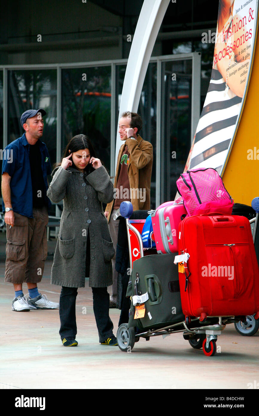 Airline travel after the trip Stock Photo