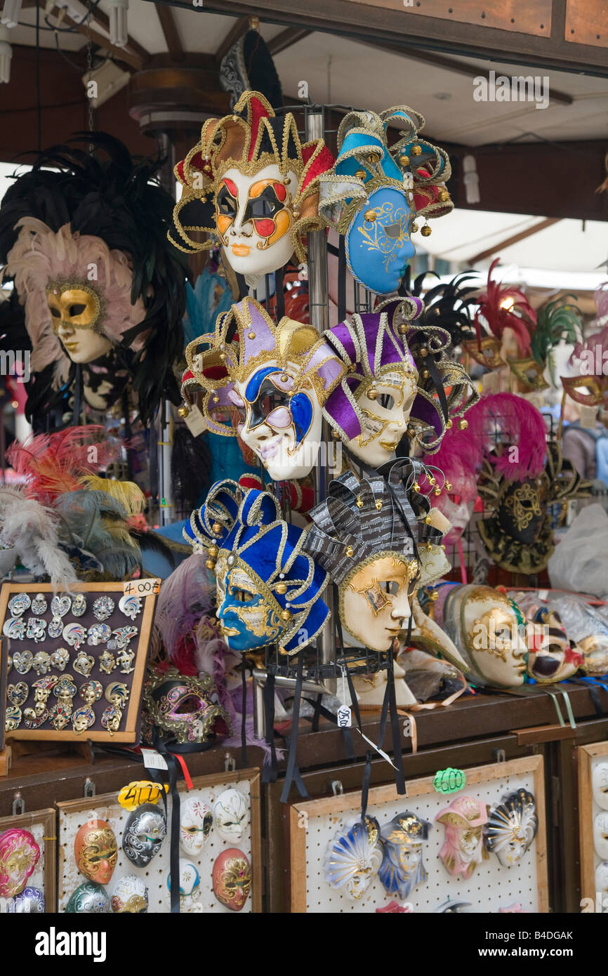 Venetian carnival masks for sale in Verona Stock Photo