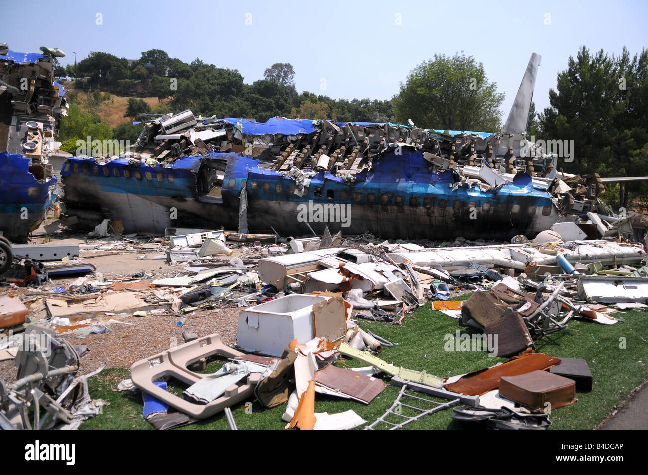 Plane crash Universal Studios Stock Photo Alamy