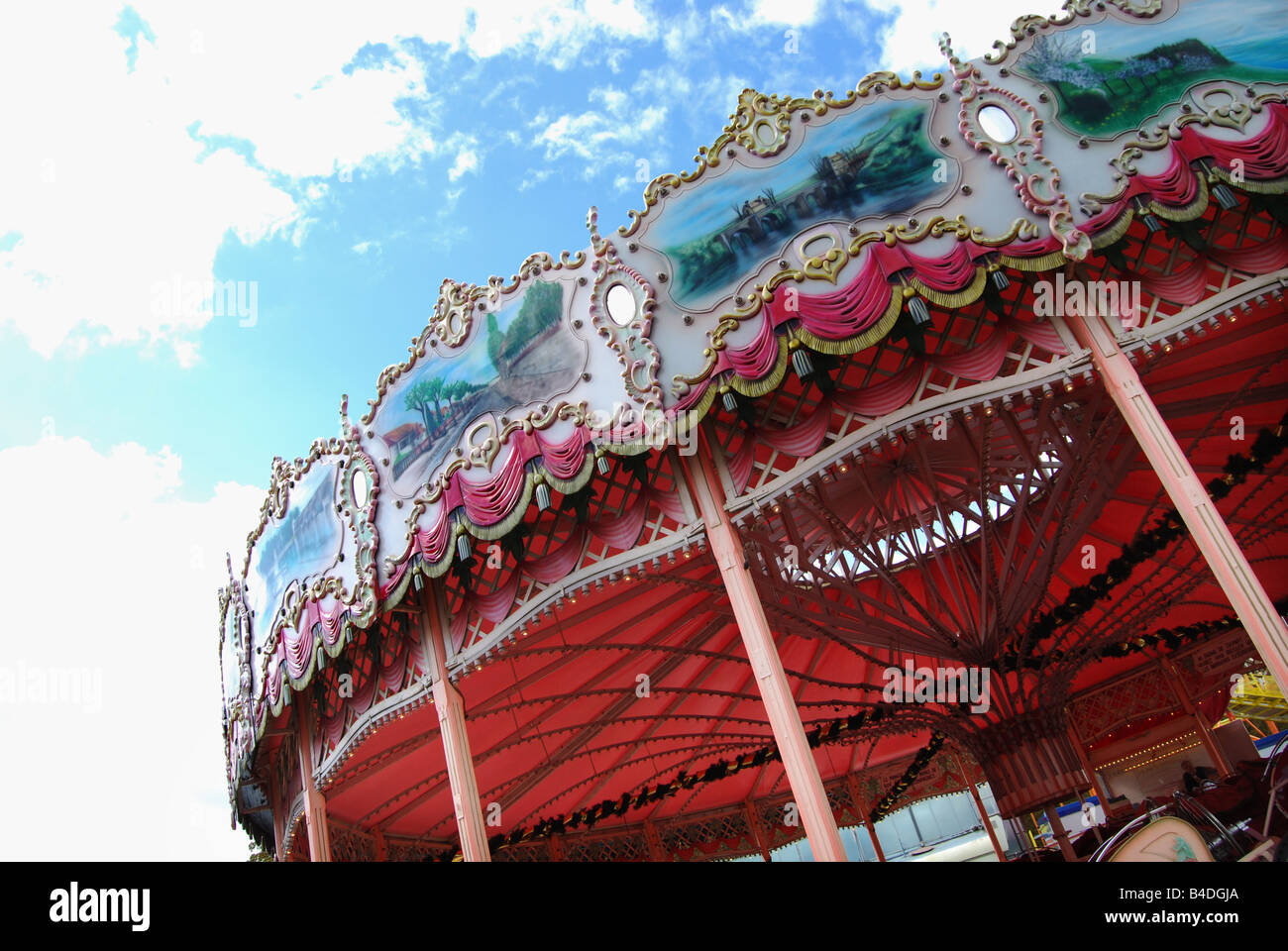 fairground carousel at Lille Braderie France Stock Photo