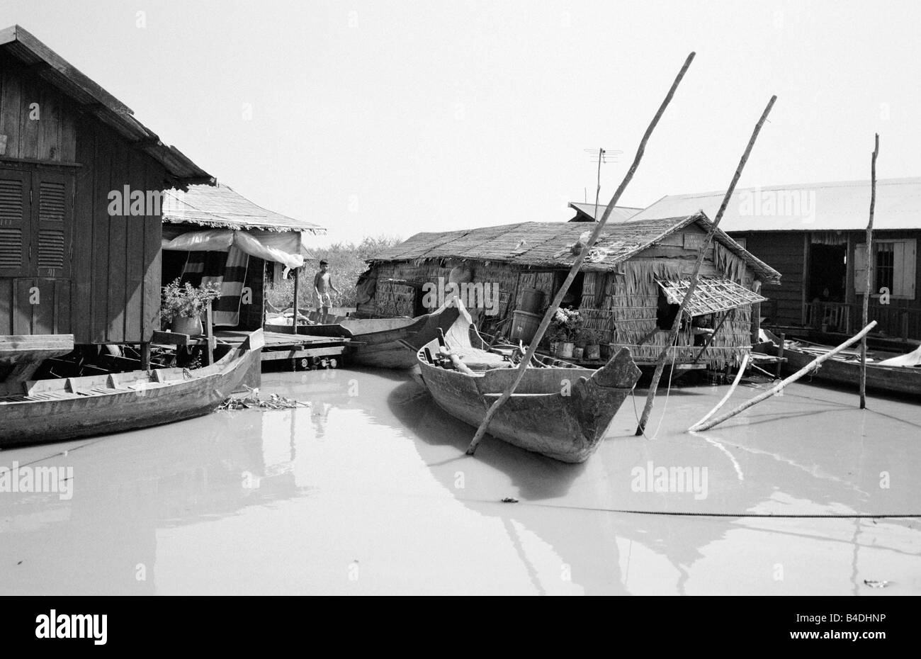 Jan 20, 2003 - Water dwellings at Tonle Sap lake near the Cambodian town of Siem Riep. Stock Photo