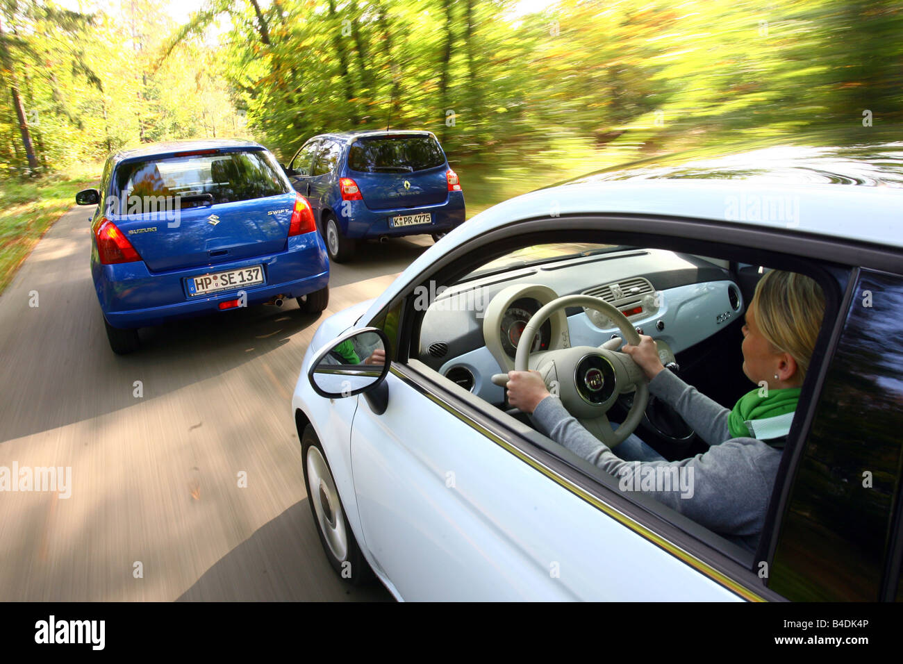Overtaking Jostle, Compulsion, close driving up, Overtake, country road ...