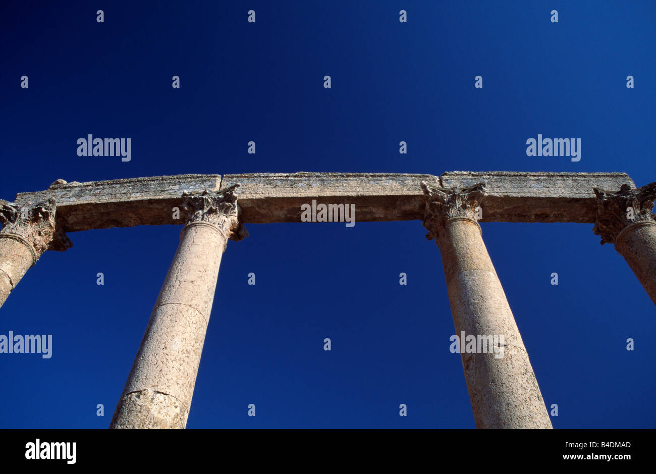Roman pillars in Jerash, Jordan Stock Photo Alamy