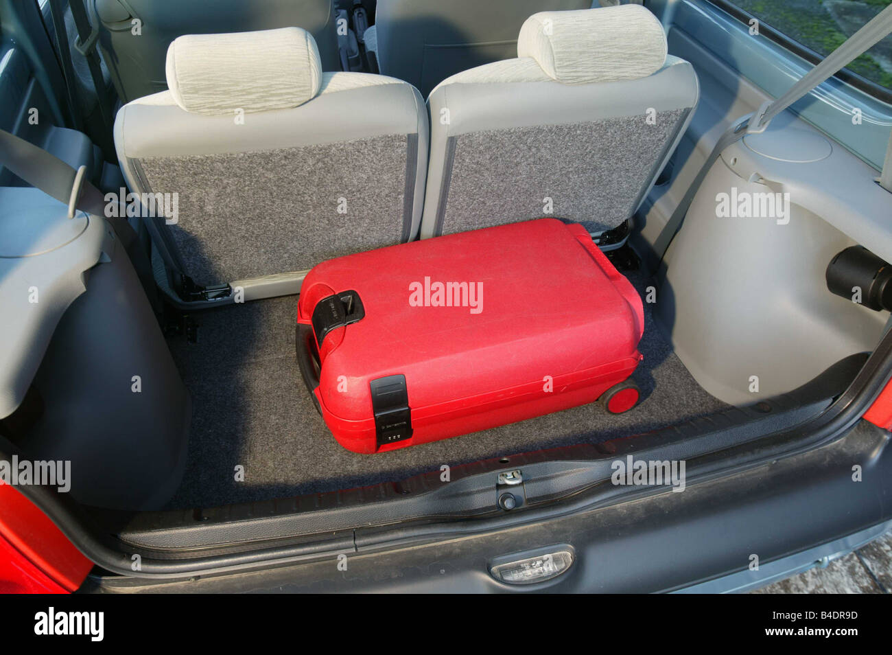Car, Renault Twingo, Miniapprox.s, model year 2002-, silver, view into  boot, technique/accessory, accessories Stock Photo - Alamy