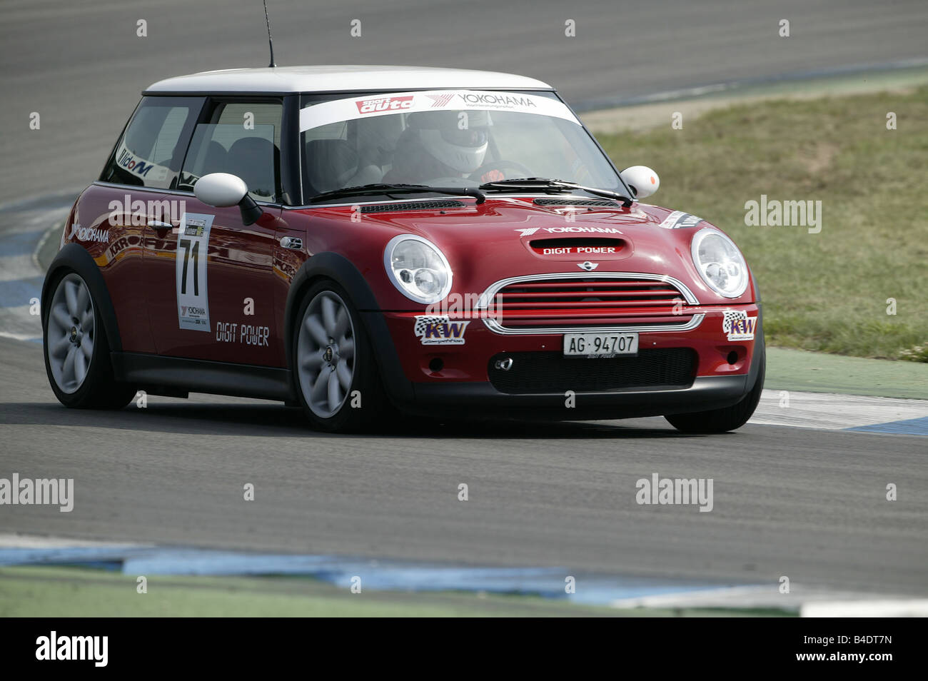 Car, engine sport, Tuner Grand Prix 2003, Driving , Hockenheimer Motodrom, Start No 71, DP Mini Cooper S, 2nd Rank Stock Photo