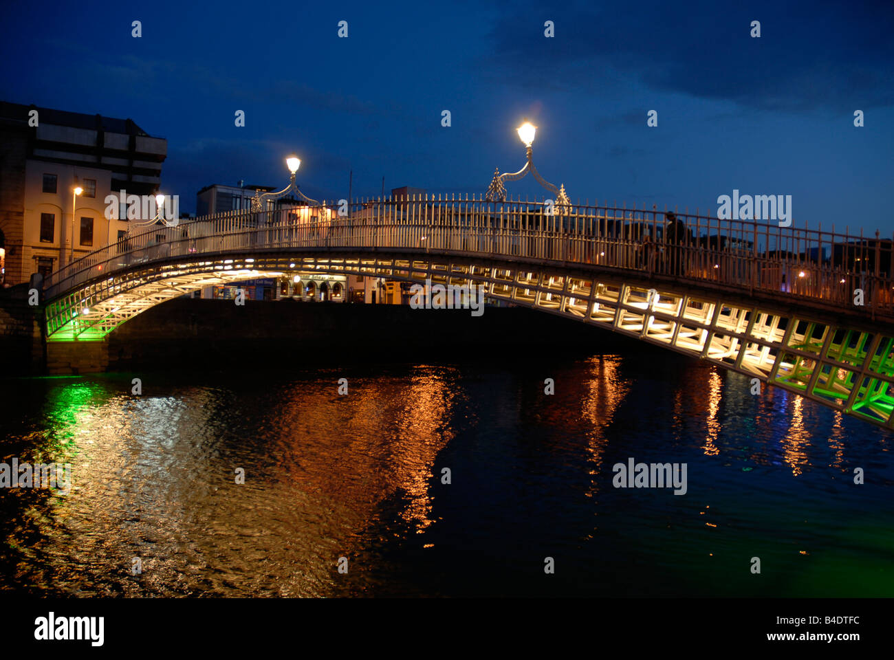 Ha'Penny bridge on the Liffey river Dublin Ireland Stock Photo - Alamy