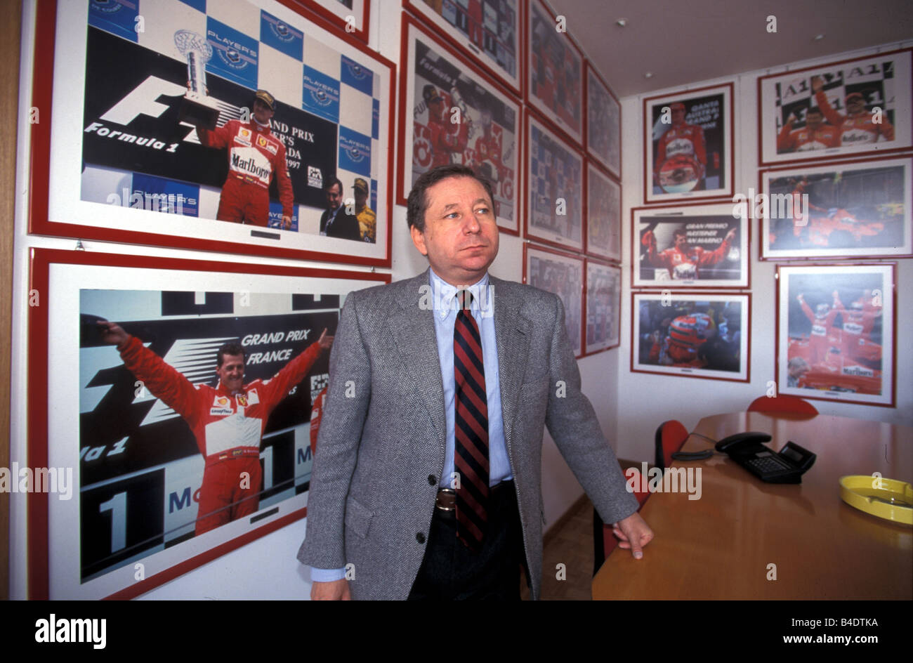 Car, Persons, VIPs, Jean Todt, Team manager Ferrari Formel 1, in his office, geb. 25.02.1946 in Pierrefort, Citizenship French, Stock Photo