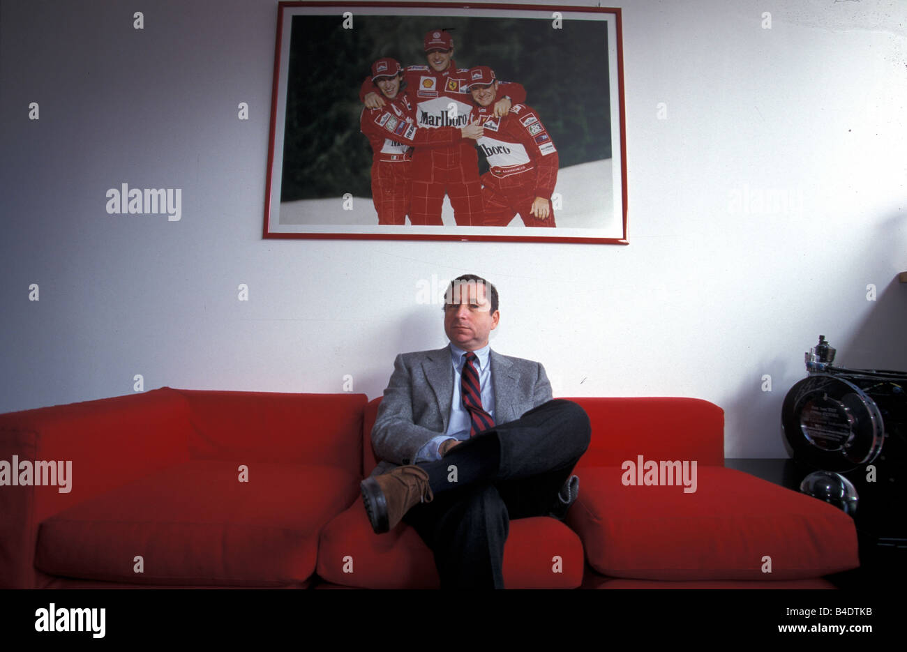 Car, Persons, VIPs, Jean Todt, Team manager Ferrari Formel 1, in his office, geb. 25.02.1946 in Pierrefort, Citizenship French, Stock Photo