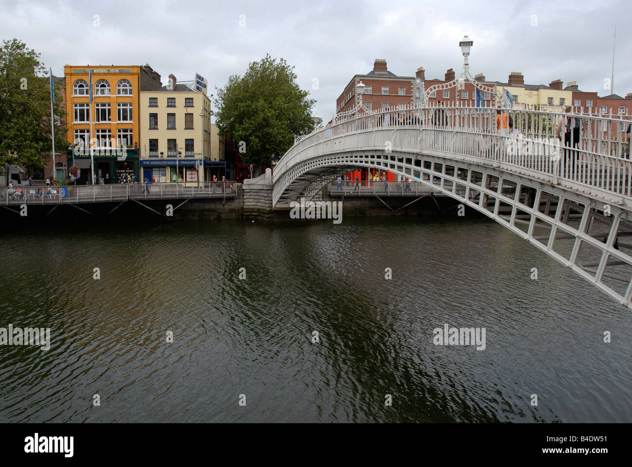 Ha'Penny bridge on the Liffey river Dublin Ireland Stock Photo - Alamy