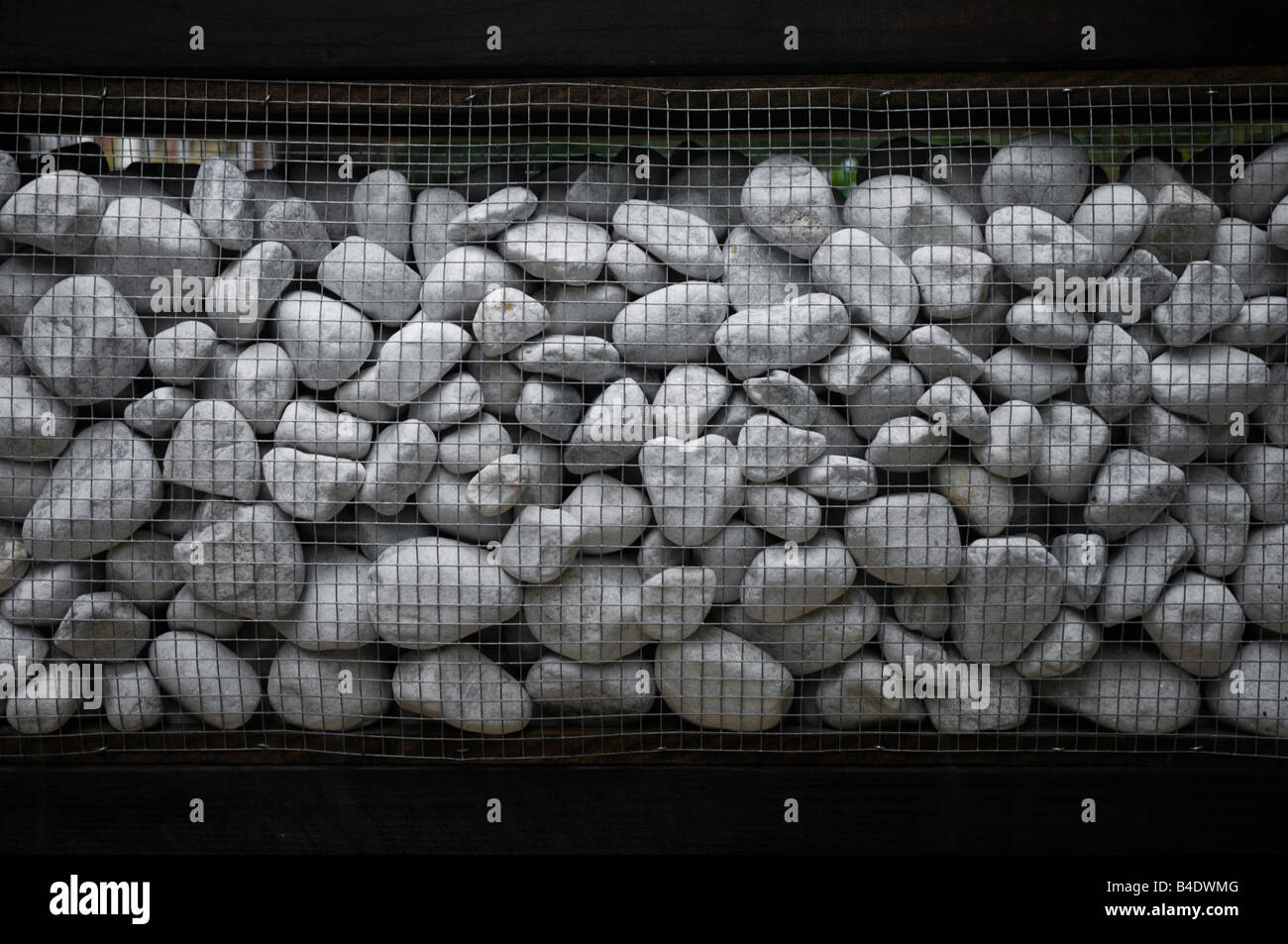 pebbles used in garden decoration Stock Photo Alamy