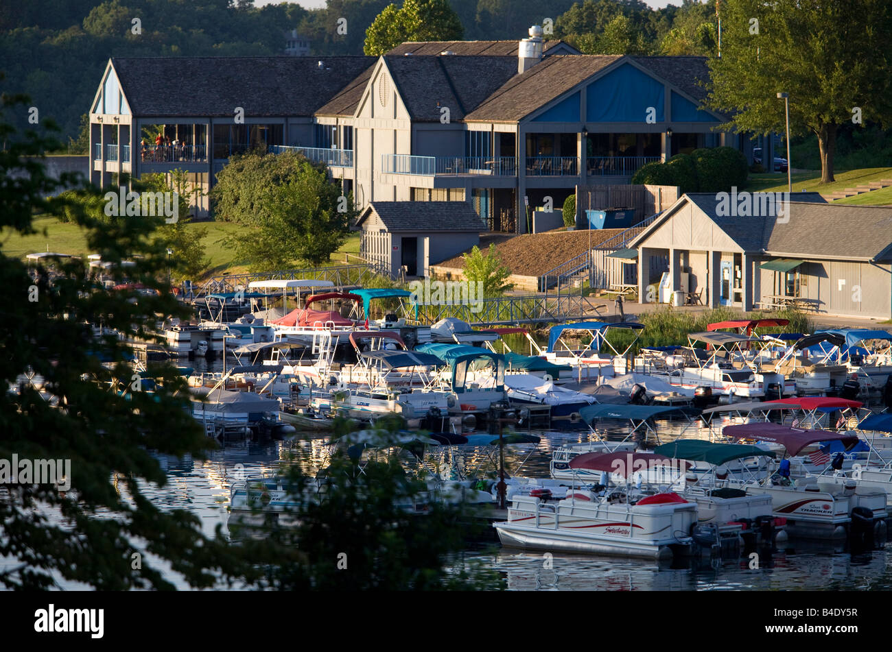 A view of the Loch Lomond Marina in Bella Vista, Arkansas, U.S.A Stock