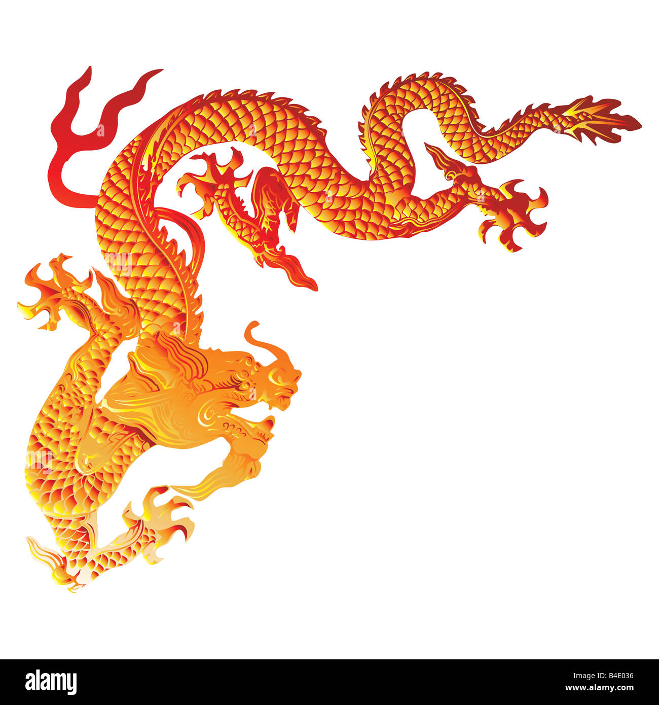 Chinese dragon illustration hi-res stock photography and images - Alamy