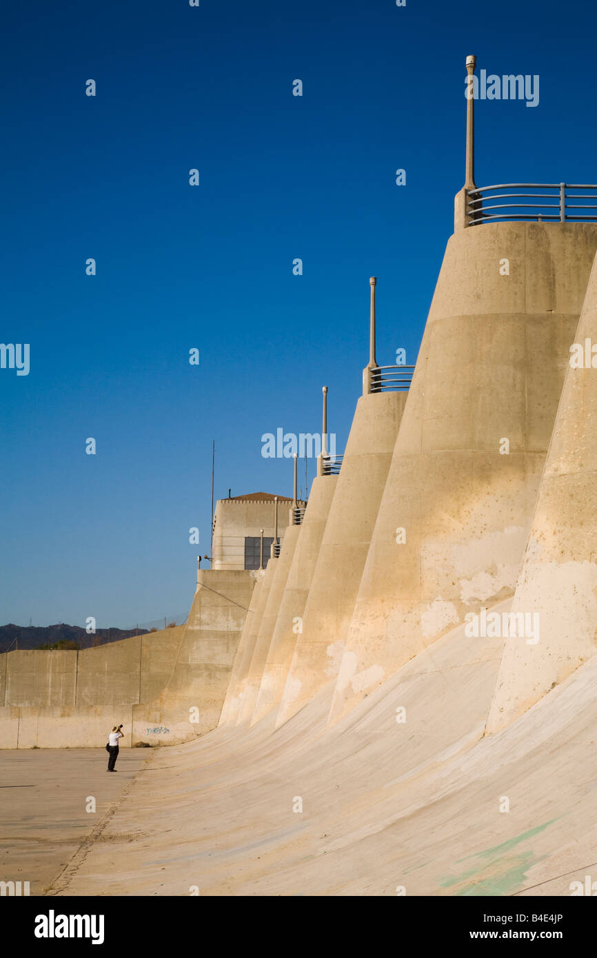 Sepulveda Dam Los Angeles River San Fernando Valley Los Angeles County California United States of America Stock Photo