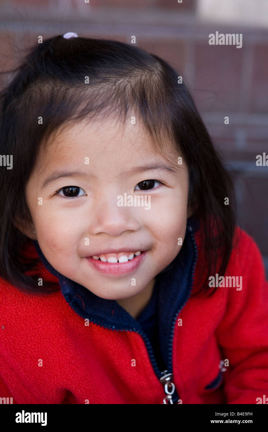 Chinese Girl, Chinatown, Toronto Stock Photo