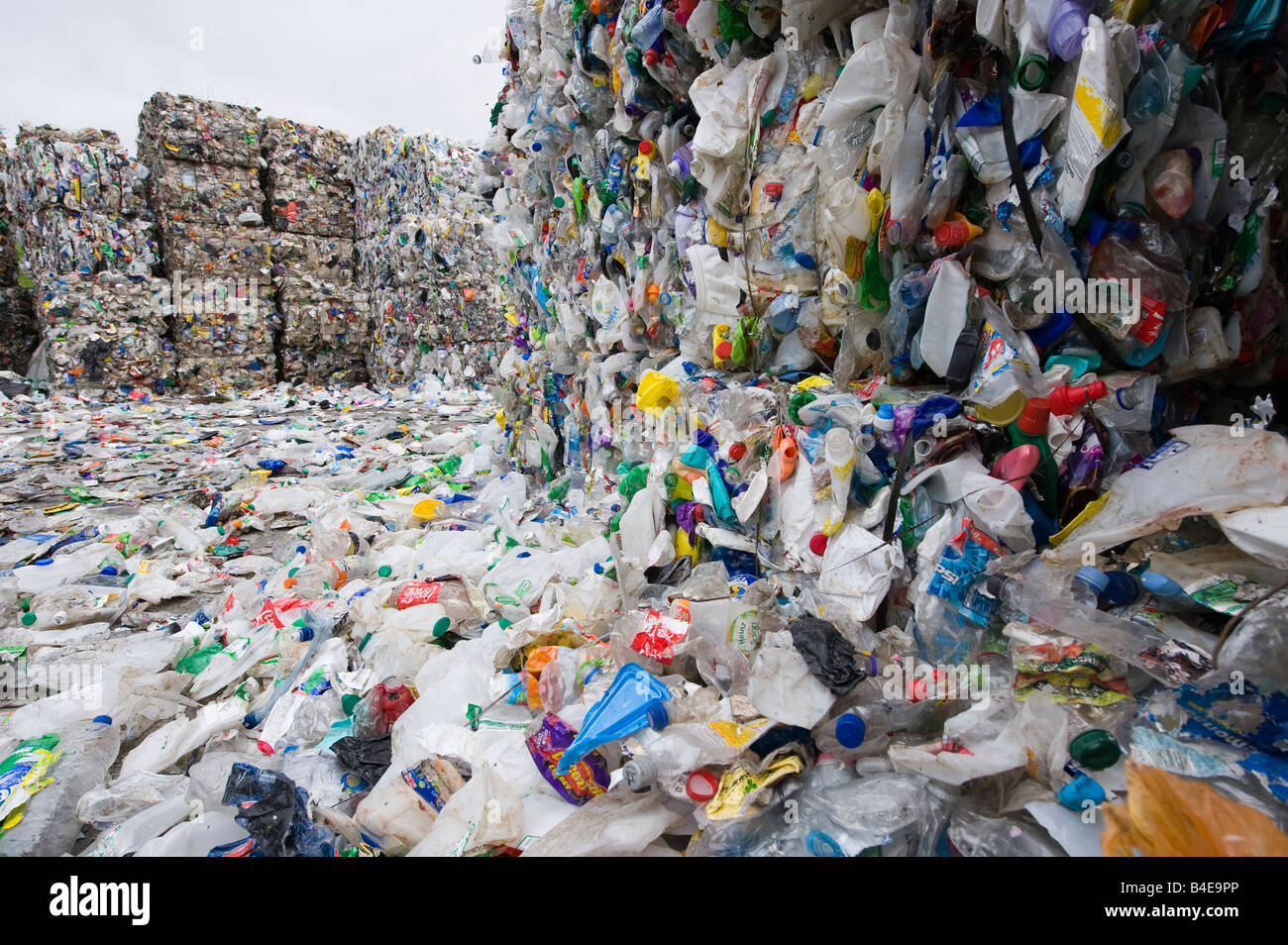 Plastics sorted in a waste recycling plant in the UK Stock Photo Alamy