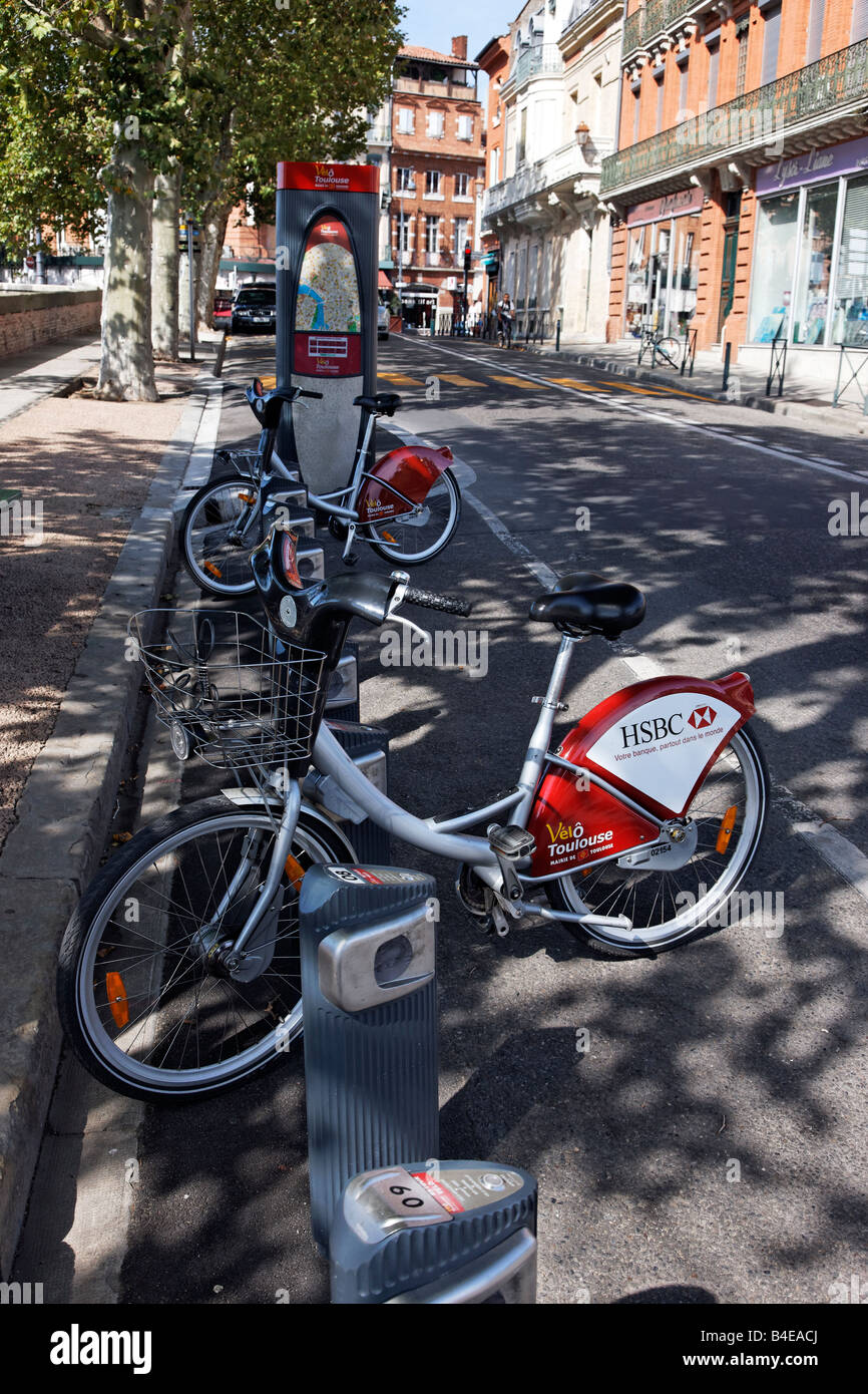 Cycling in Toulouse bike hire Stock Photo Alamy