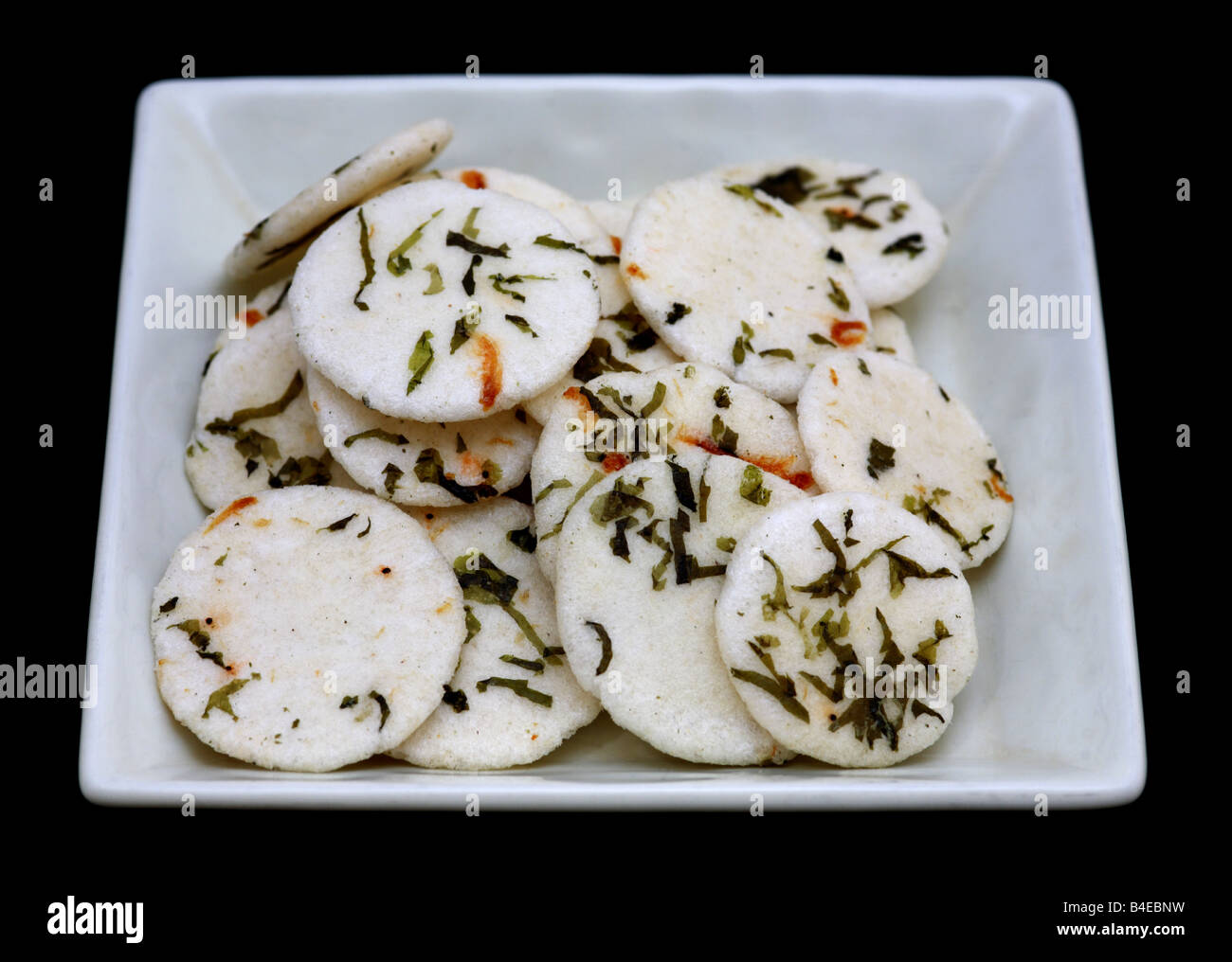 Closeup of Japanese shrimp crackers Stock Photo Alamy