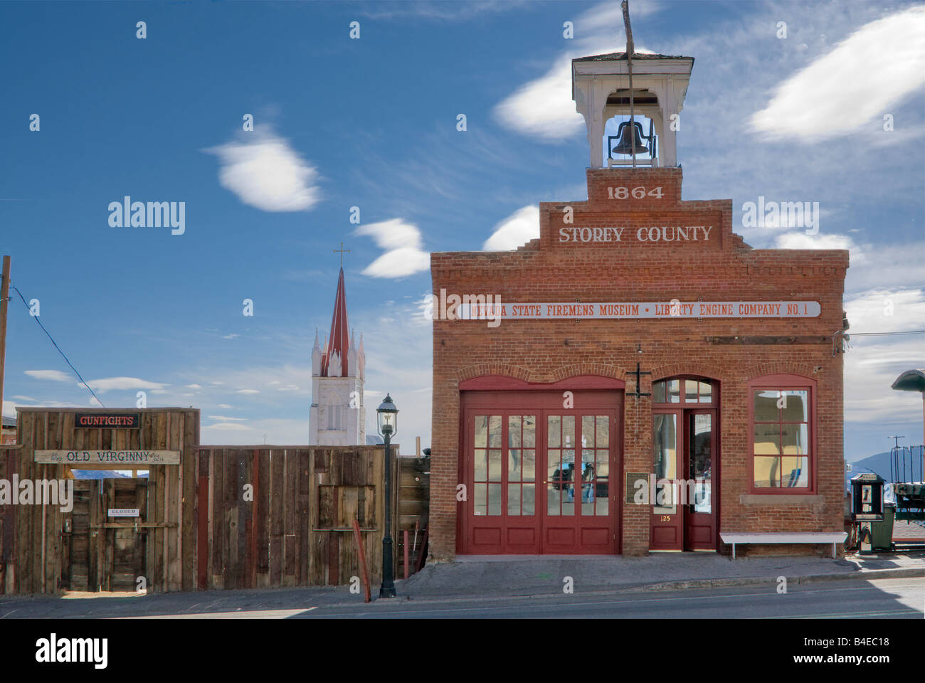 Firemens Museum at C Street in Virginia City Nevada USA Stock Photo