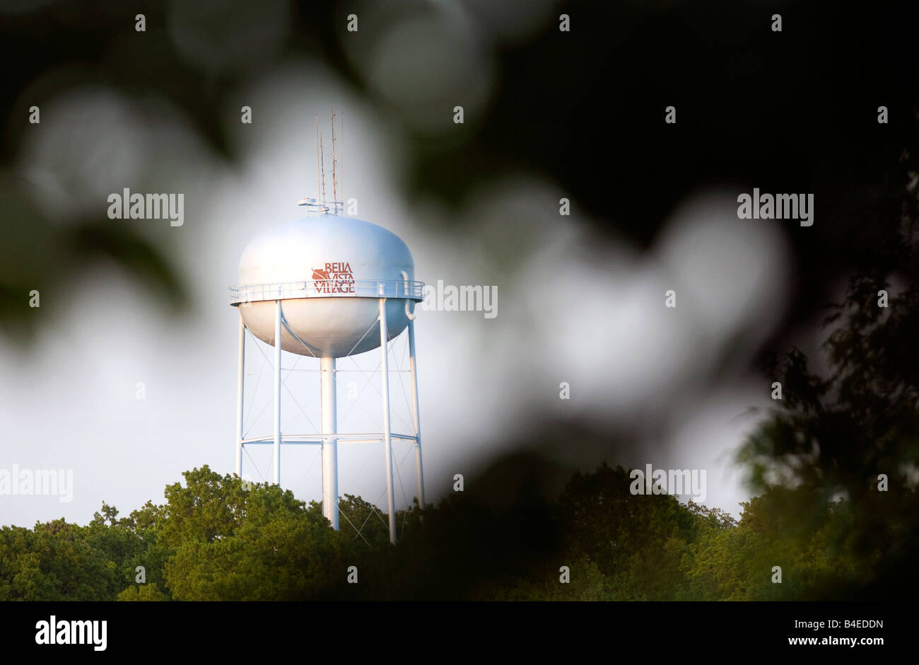 A water tower in Bella Vista, Arkansas, U.S.A. Stock Photo