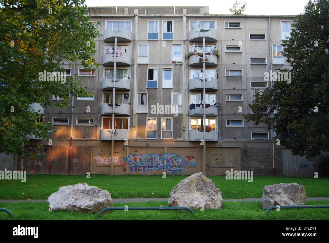 suburban area of Lille France with rental flats Stock Photo Alamy