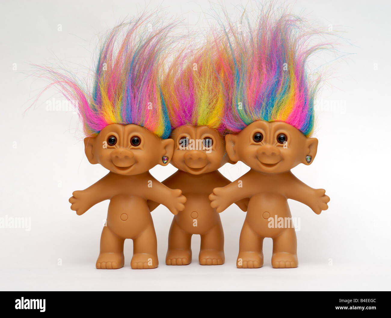 toy trolls with colored hair