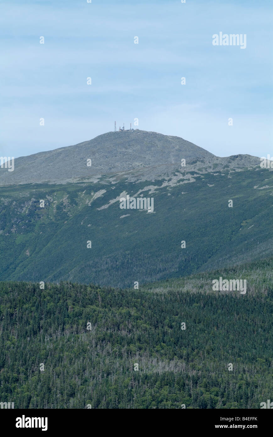 Mount Washington from Mount Isolation during the summer months in the