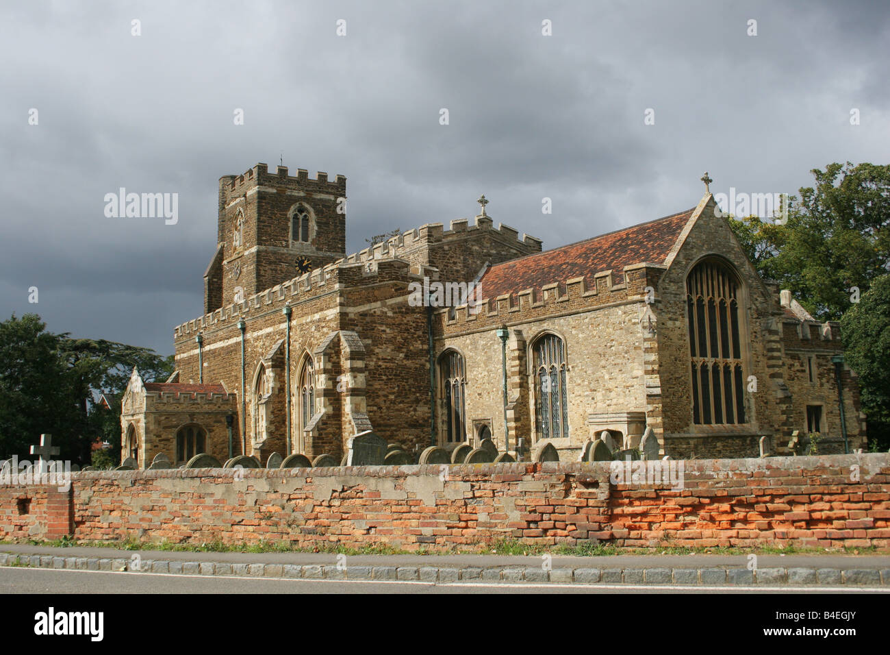 The church at Houghton Conquest in Bedfordshire Stock Photo Alamy