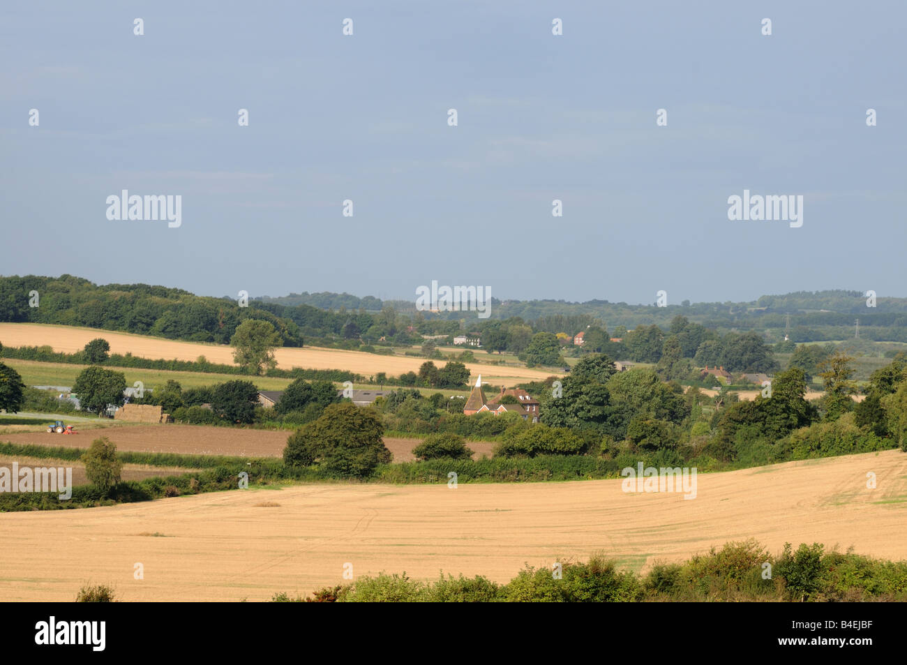 valley at Chartham downs near Canterbury kent Stock Photo