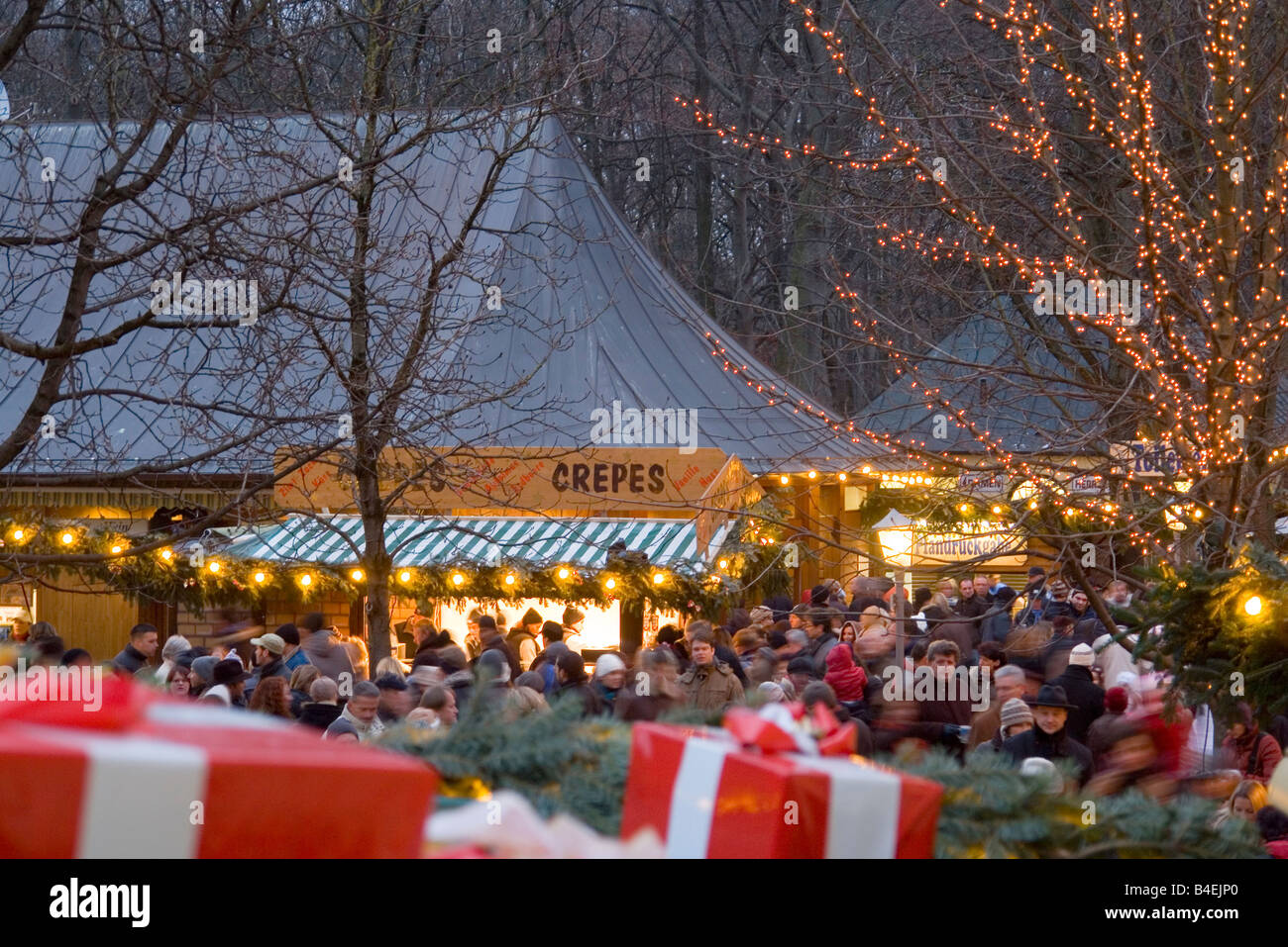 EU DE Germany Bavaria Munich The Christmas Market at Chinesischer Turm