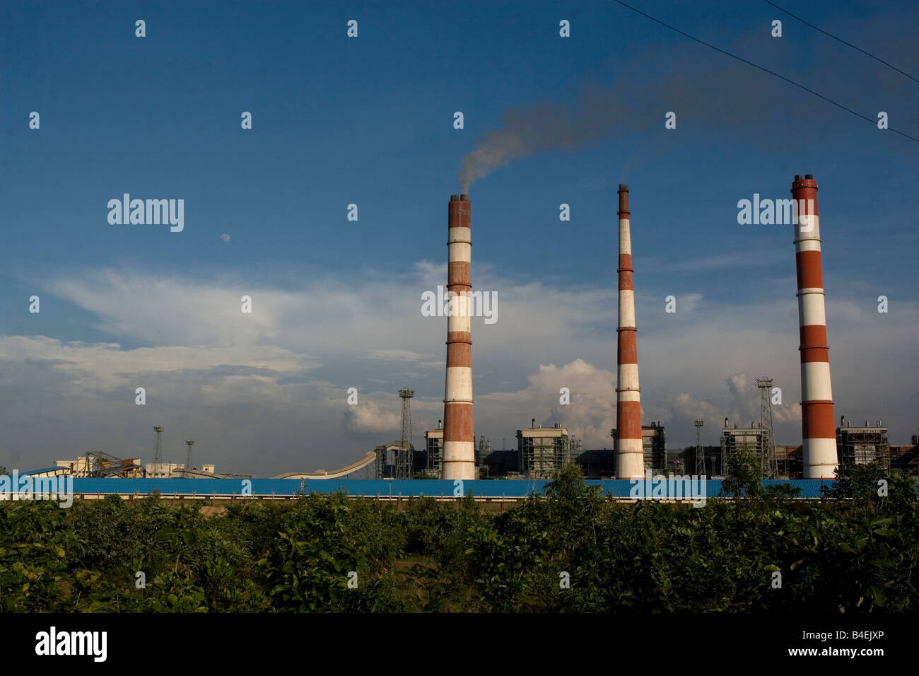 3X210 MW thermal power plant in West bengal,India Stock Photo