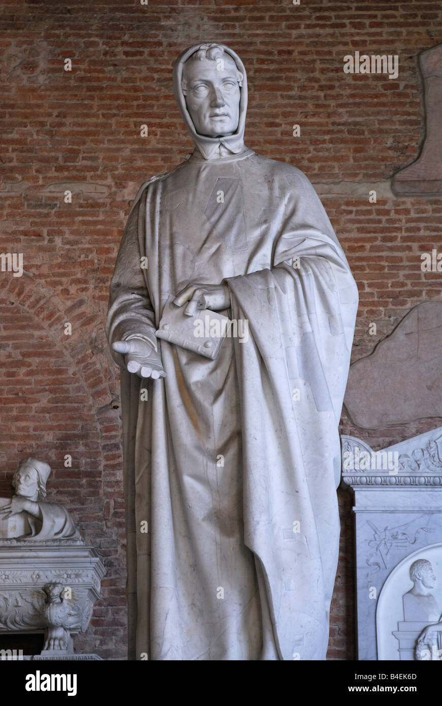 Pisa Italy Statue of the italian mathematician Leonardo of Pisa aka