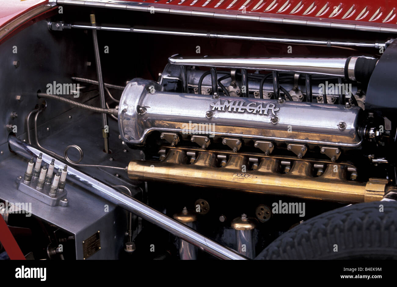 Car, Amilcar C 6, model year 1927-1930, vintage car, 1920s, twenties 1930s, thirties,   engine compartment, engine , technics, t Stock Photo
