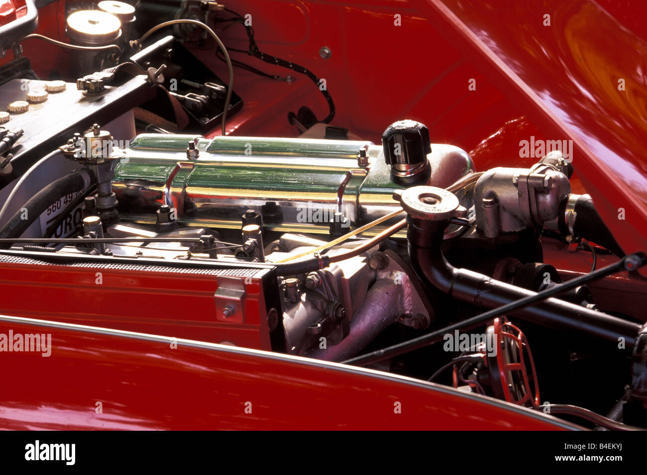 Car, Triumph TR 4, vintage car, model year 1962, 1960s, sixties, red ...
