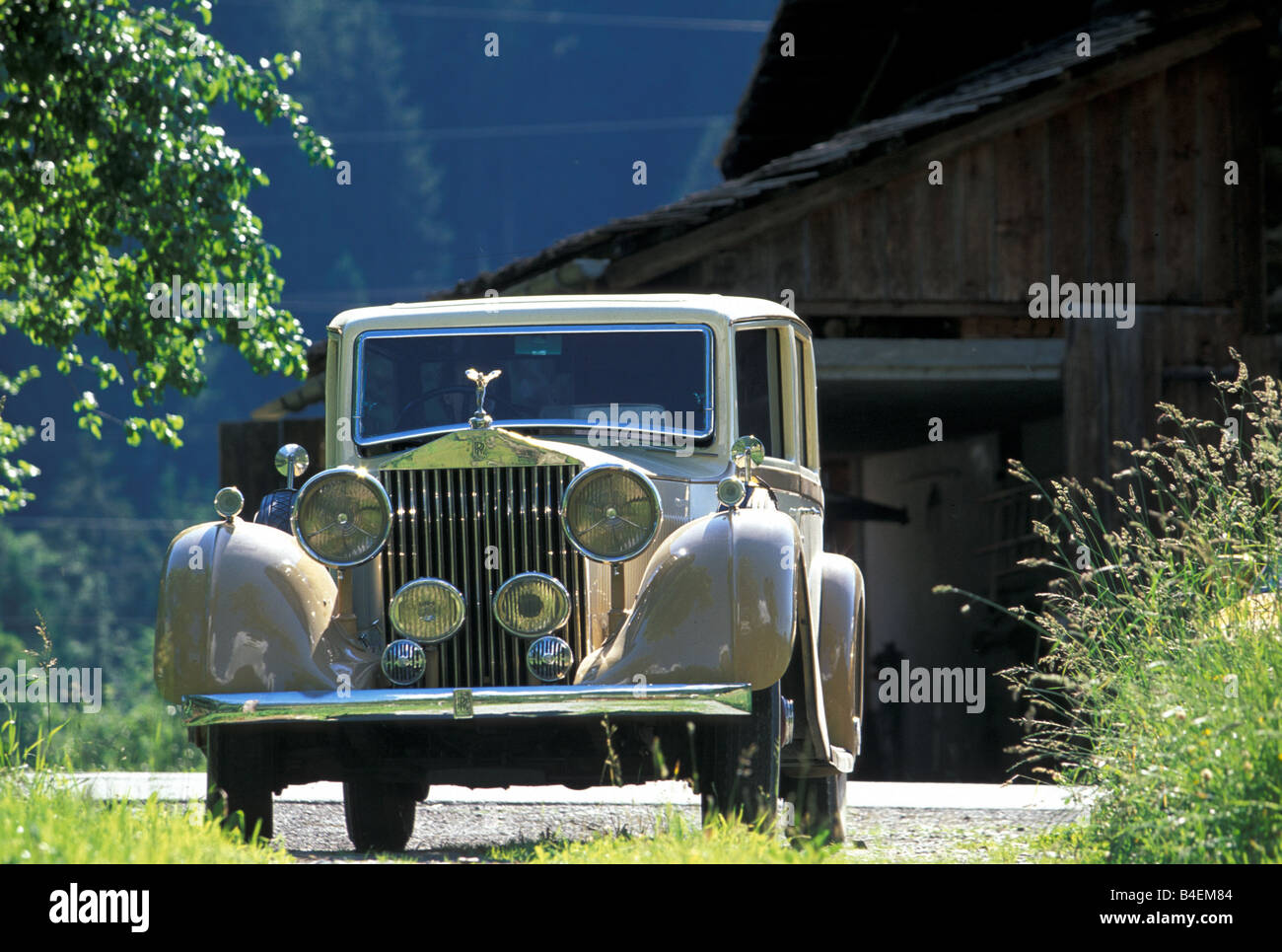Car Rolls Royce Phantom III model year 19361939 black sedan vintage  car 1930s thirties standing diagonal front front Stock Photo  Alamy