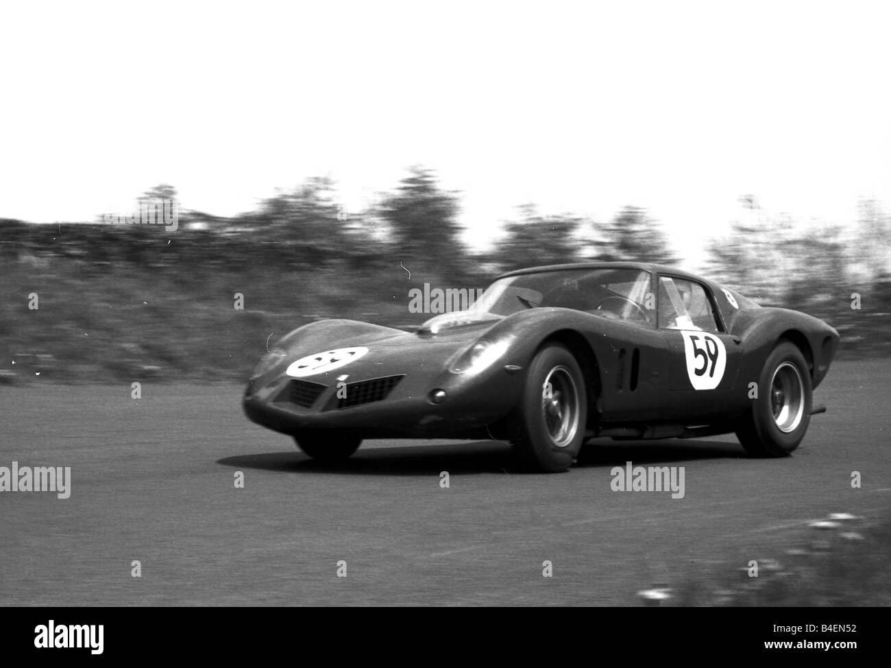 motor sports, 1000km race,  Nürburgring, 1963, historic motor sports, vintage car, events, event, b/w, photographer: Hans Peter Stock Photo