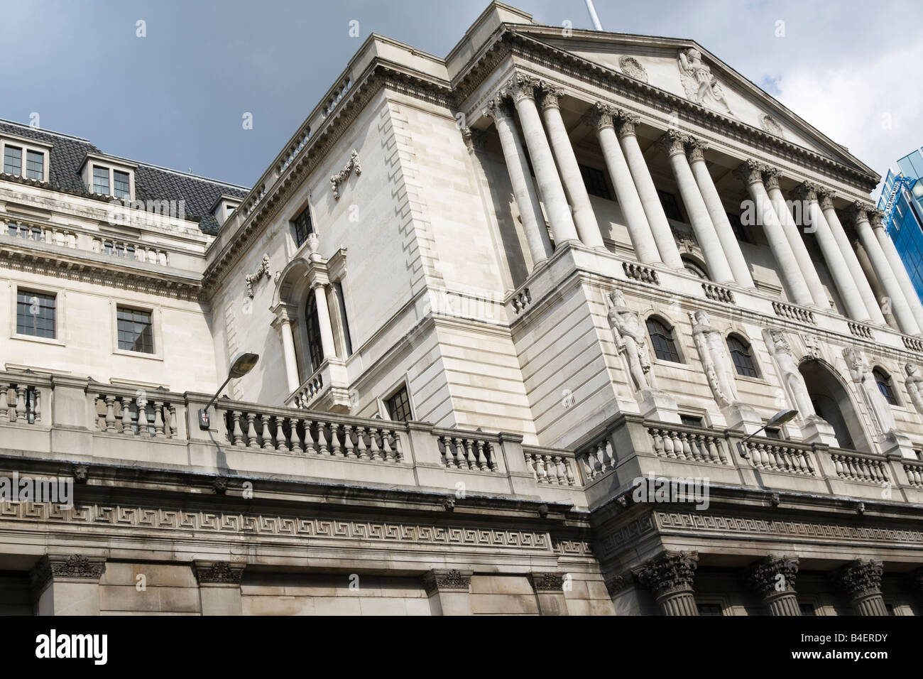 The Bank of England building in the City of London Stock Photo