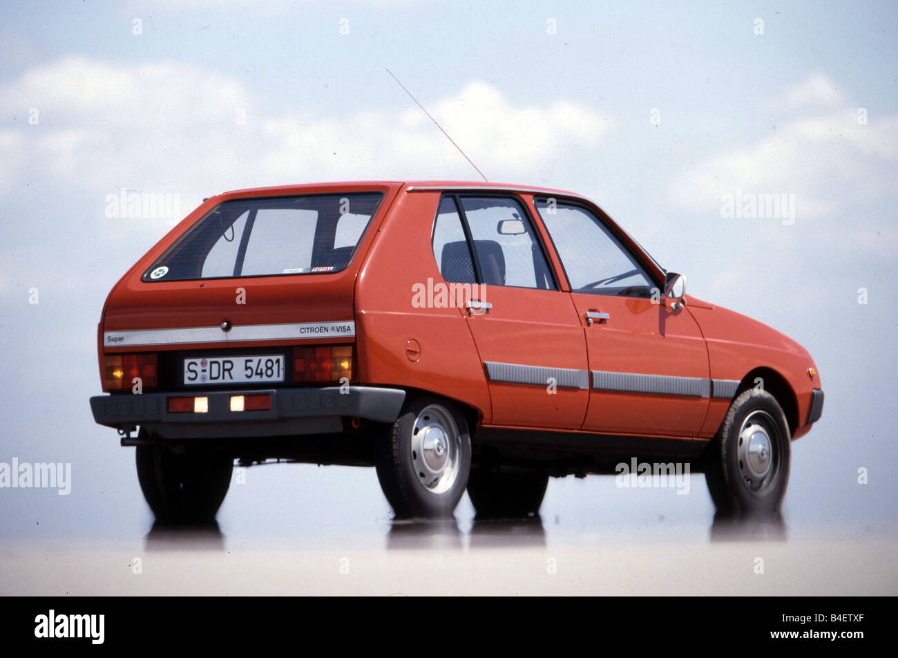 Car, Citroen Visa I, model year 1979, sedan, compact, sub-compact, old car,  standing, diagonal back, back view Stock Photo - Alamy
