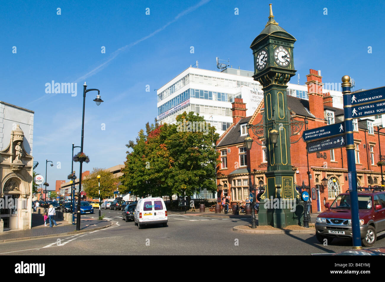Chamberlain Clock, Jewellery Quarter, Birmingham Stock Photo Alamy