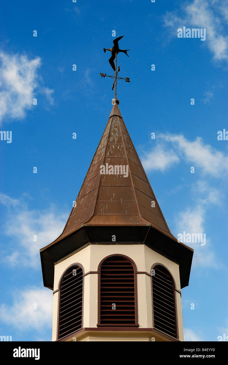 Mormon church spire depicting the Miracle of the Seagulls event that occured in 1848 Stock Photo