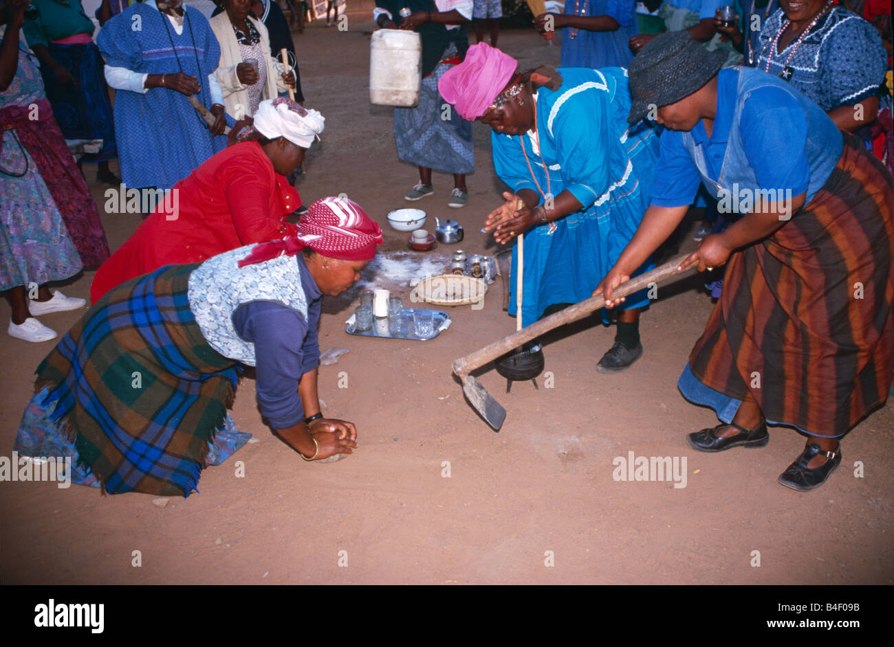 Female villagers at ritual, South Africa Stock Photo