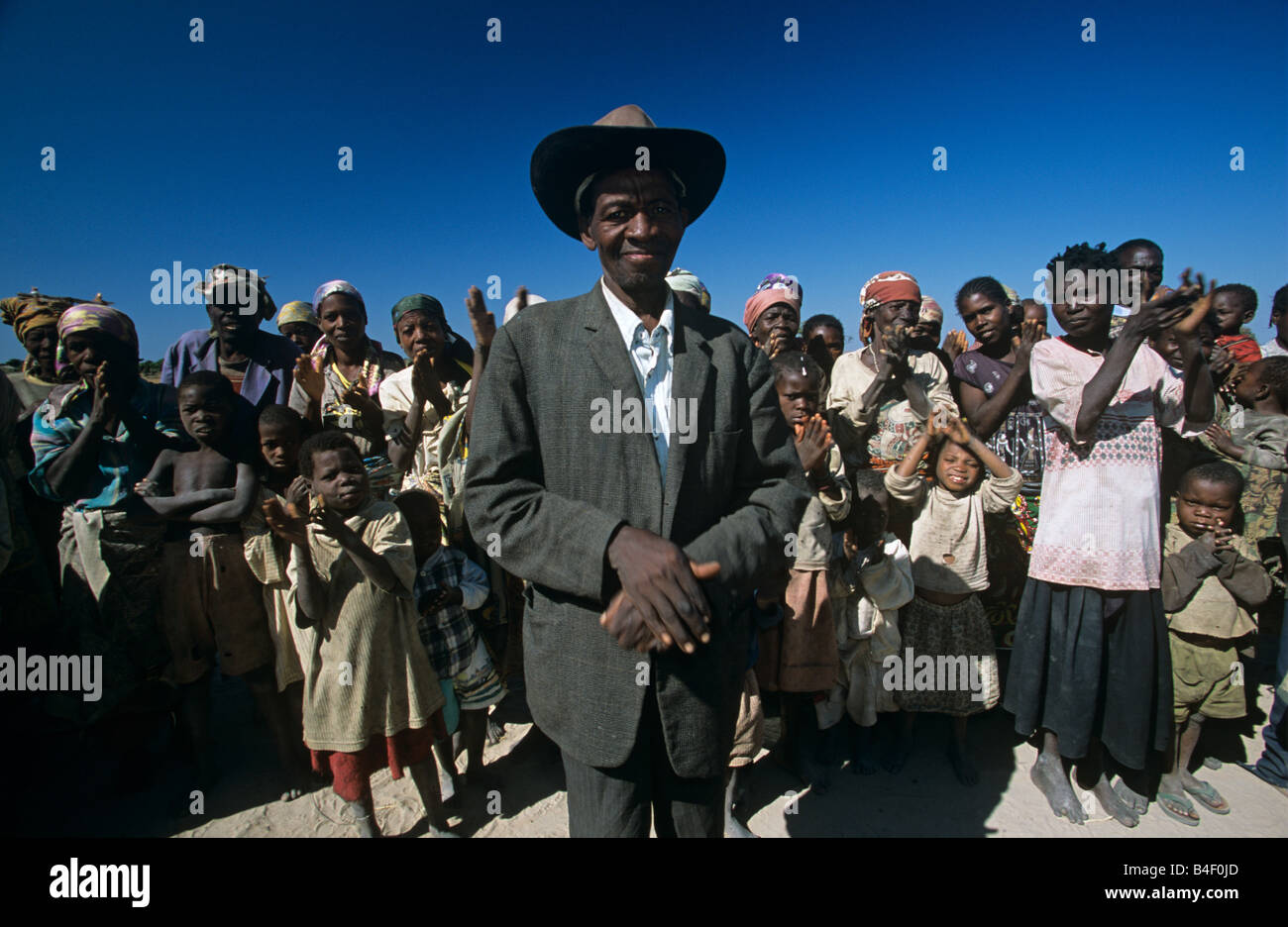 Displaced people at a camp in Angola. Stock Photo