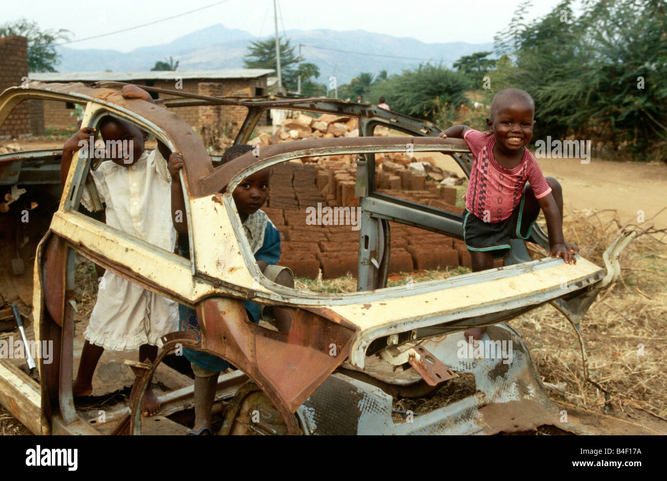 Children playing in Burundi. Stock Photo