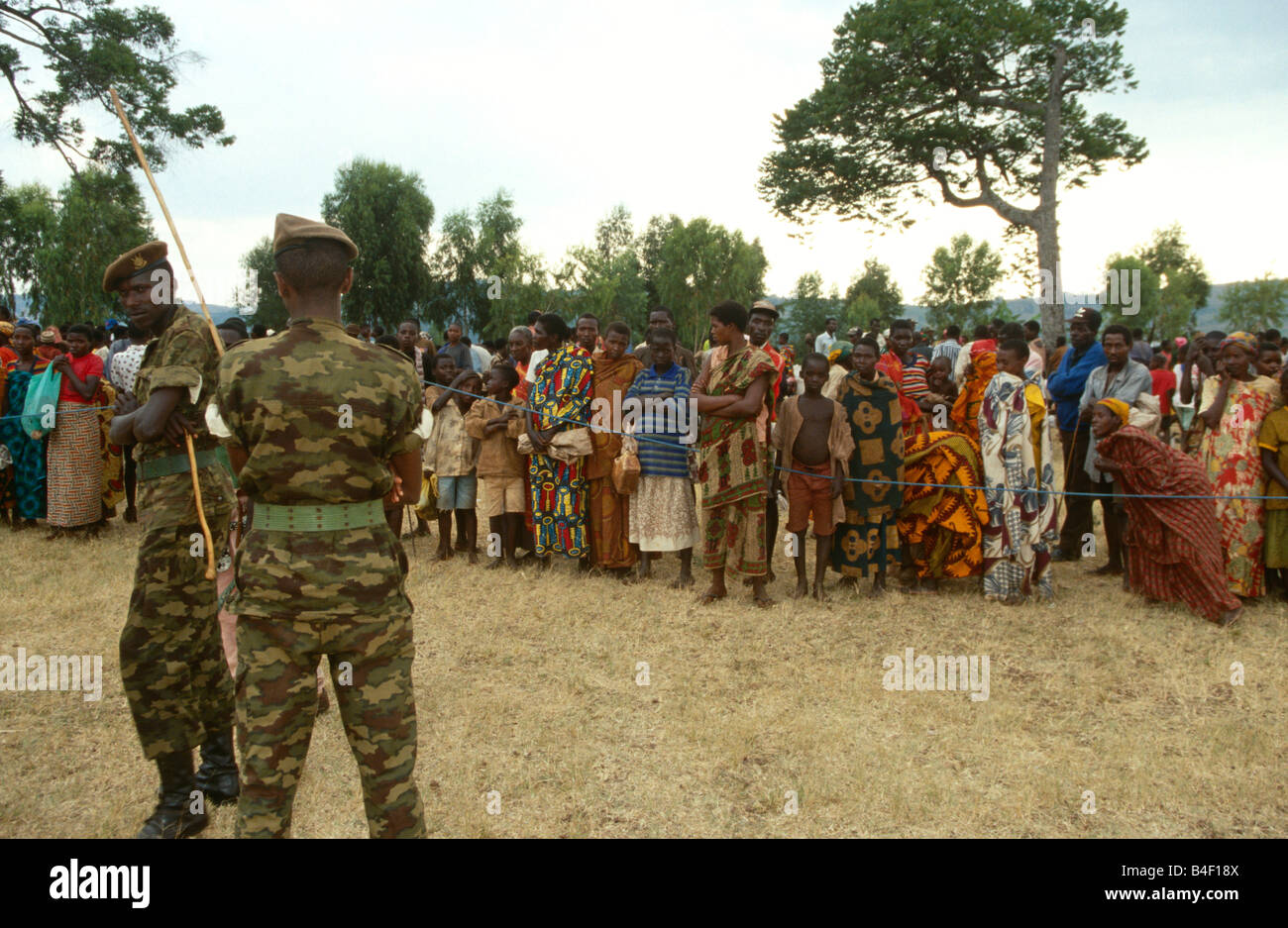 Military On A Lookout During A Food Distribution In Burundi Stock Photo -  Alamy